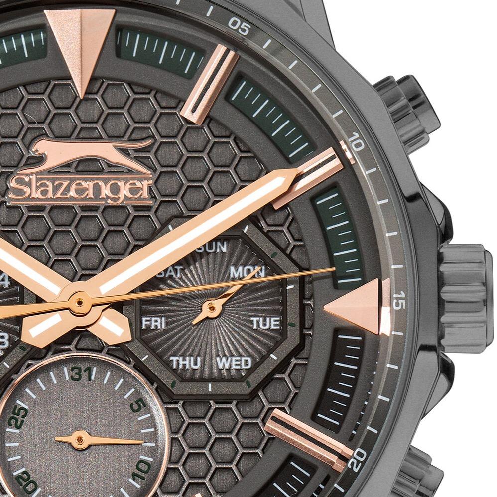 Slazenger Solid Black Gents Multi Function stainless steel  Watch - SL.9.2216.2.02