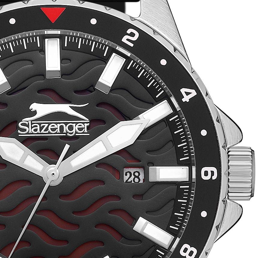 Slazenger Gents Silver Case with Soft PU Strap Watch - SL.9.2224.1.01