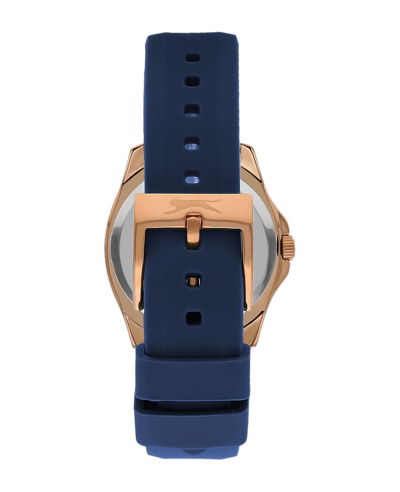 Slazenger Ladies Blue Silicon Rose-Gold Analog Watch  - SL.9.2239.3.02