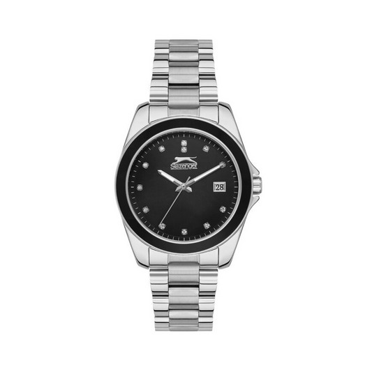 Slazenger Crystal Silver Stainless Steel Bracelet Watch - SL.9.2142.3.01
