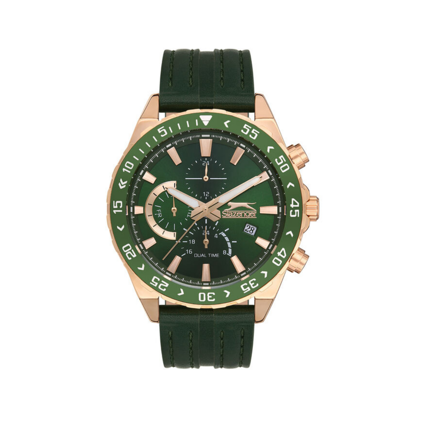 Slazenger Green Leather Strap Watch - SL.9.2152.2.05