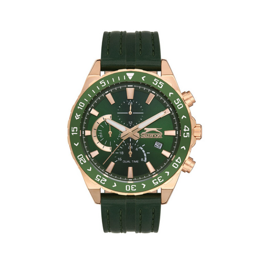 Slazenger Green Leather Strap Watch - SL.9.2152.2.05