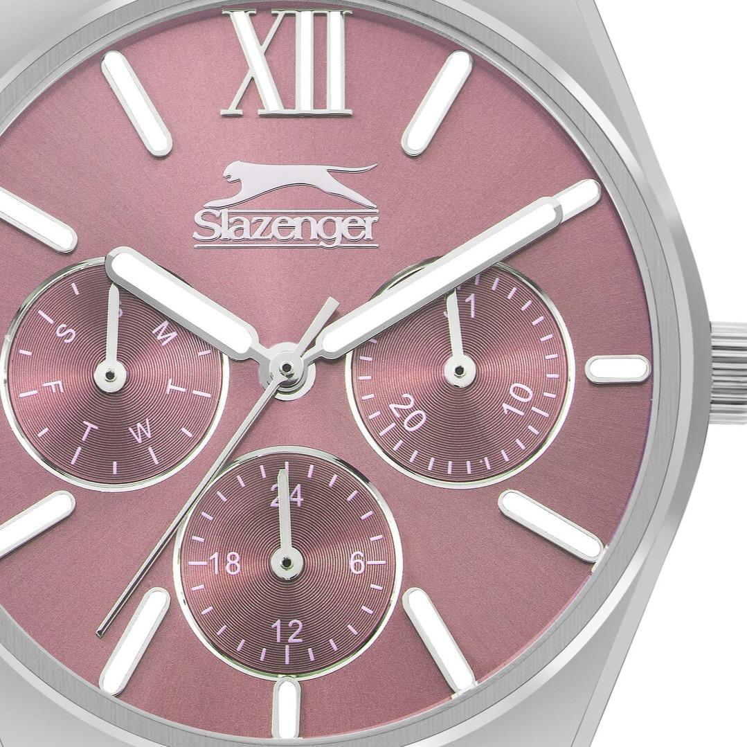 Slazenger Ladies Multi-Function Solid Silver Stainless Steel Bracelet Watch - SL.9.2243.4.02